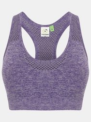 Tombo Womens/Ladies Seamless Crop Top (Purple Marl) - Purple Marl