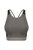 Tombo Womens/Ladies Seamless Panelled Crop Top (Light Gray/Black) - Light Gray/Black