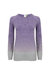 Tombo WomensLadies Seamless Fade Out Long Sleeve Top (Purple/Light Gray Marl) - Purple/Light Gray Marl