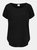 Womens/Ladies Scoop Neck T-Shirt - Black - Black