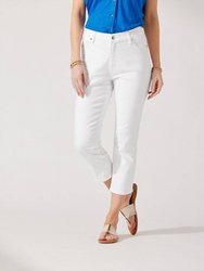 High-Rise Cropped Jean - White