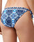 Reversible Cowrie Diamonds Side String Bikini Bottom In Indigo