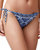 Reversible Cowrie Diamonds Side String Bikini Bottom In Indigo - Indigo