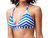 Reversible Glass Stripe Halter Bikini Top In Blue Beach - Blue Beach