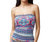 Underwire Bandeau Tankini Top In Riviera Tiles - Riviera Tiles