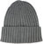 Fleece Big Flag Beanie Hat In Charcoal