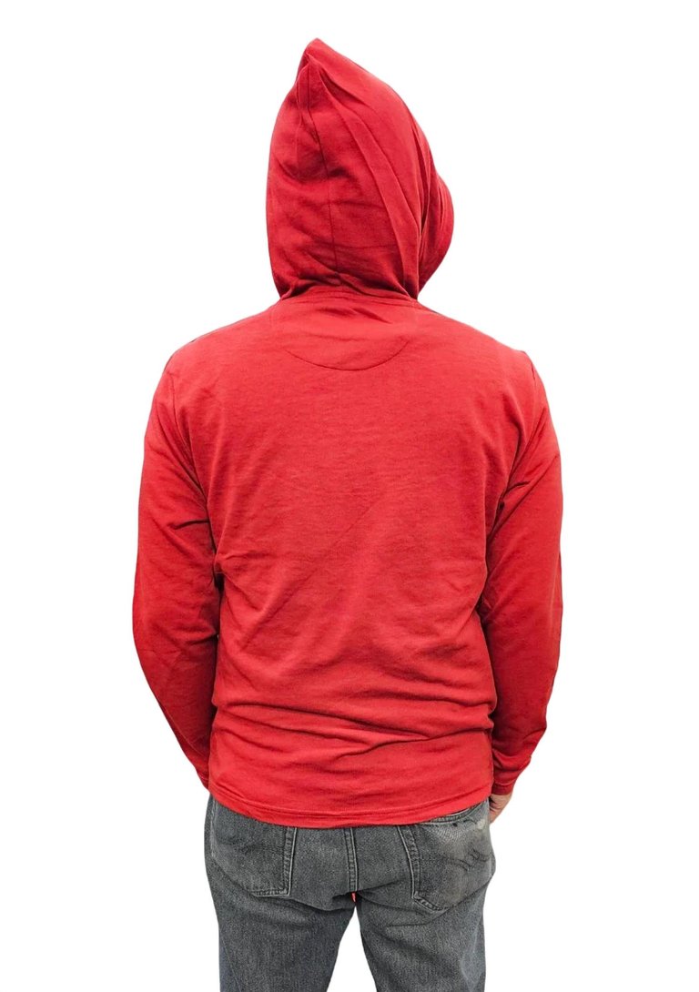 Long Sleeve Hoodie In Currant