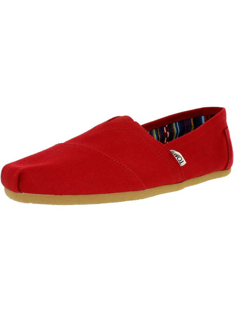 Men's Alpargata Canvas Ash Ankle-High Flat Shoe - Red