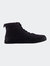 Women's Black Shaggy Suede Trvl Light High Sneakers