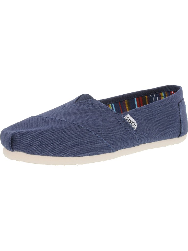 Women's Classic Canvas Ankle-High Slip-On Shoes - Navy Canvas