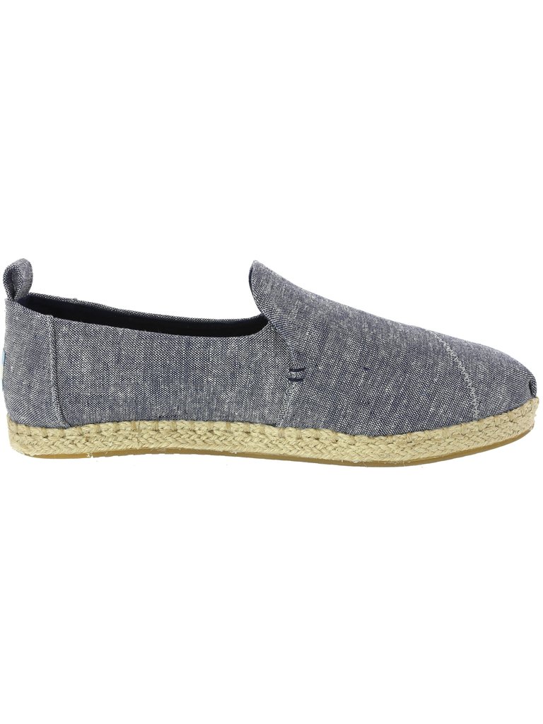 Women's Deconstructed Alpargata Chambray Navy Ankle-High Canvas Slip-On Shoes - 9.5 M