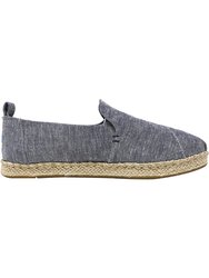 Women's Deconstructed Alpargata Rope Chambray Navy Ankle-High Fabric Slip-On Shoes - 8 M