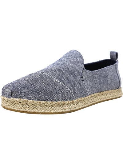 Toms Women's Deconstructed Alpargata Rope Chambray Navy Ankle-High Fabric Slip-On Shoes - 8 M product