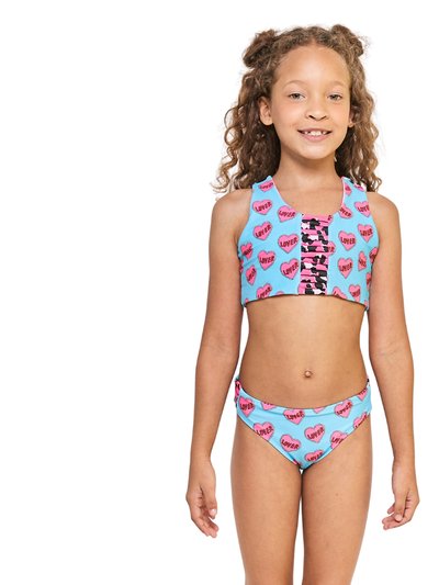 Too Cool Beachwear Cheetah Heart Bikini Swimsuit product