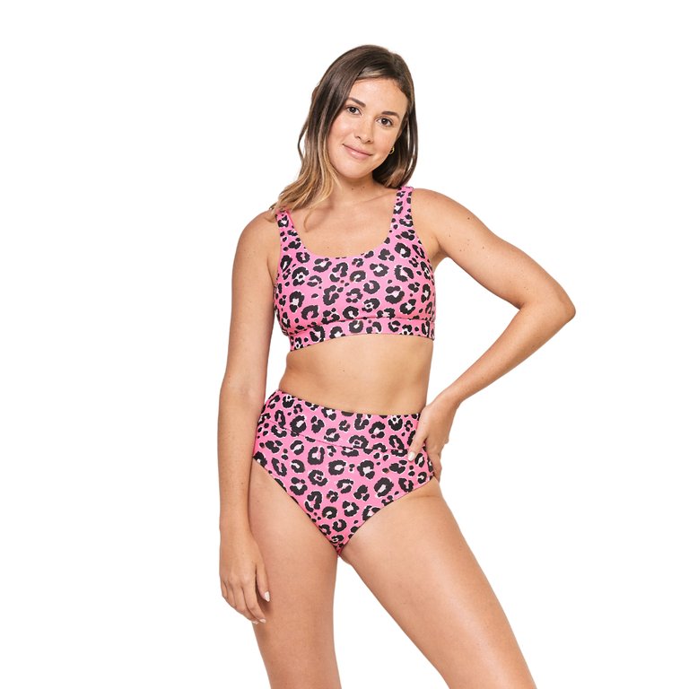 Cheetah Heart High Rise - Women Bikini - Cheetah Heart