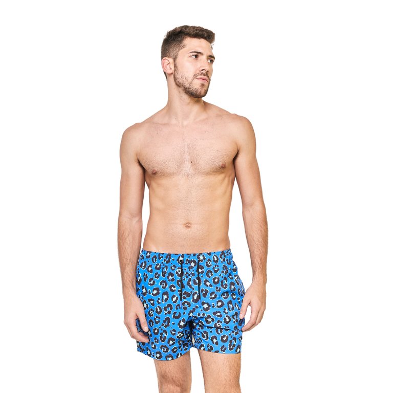 Cheetah Men Short - Blue