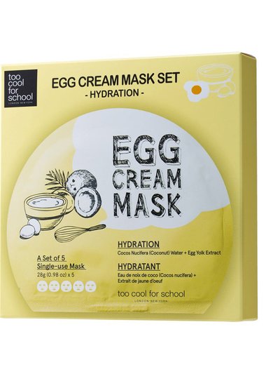 Too Cool for School Egg Cream Mask Set Hydration - 5 sheets product