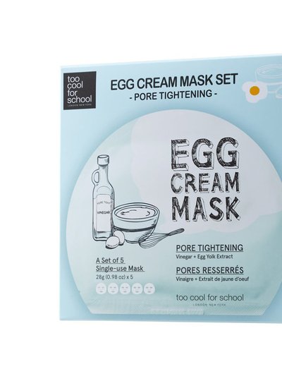 Too Cool for School Egg Cream Mask Set Pore Tightening  - 5 Sheets product