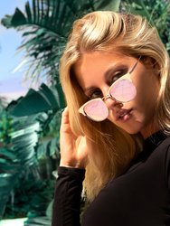 Marilyn Polarized Sunglasses - Rose Gold Mirrored