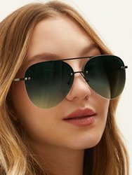 Smaller Megan 2 Sunglasses - Dark Green