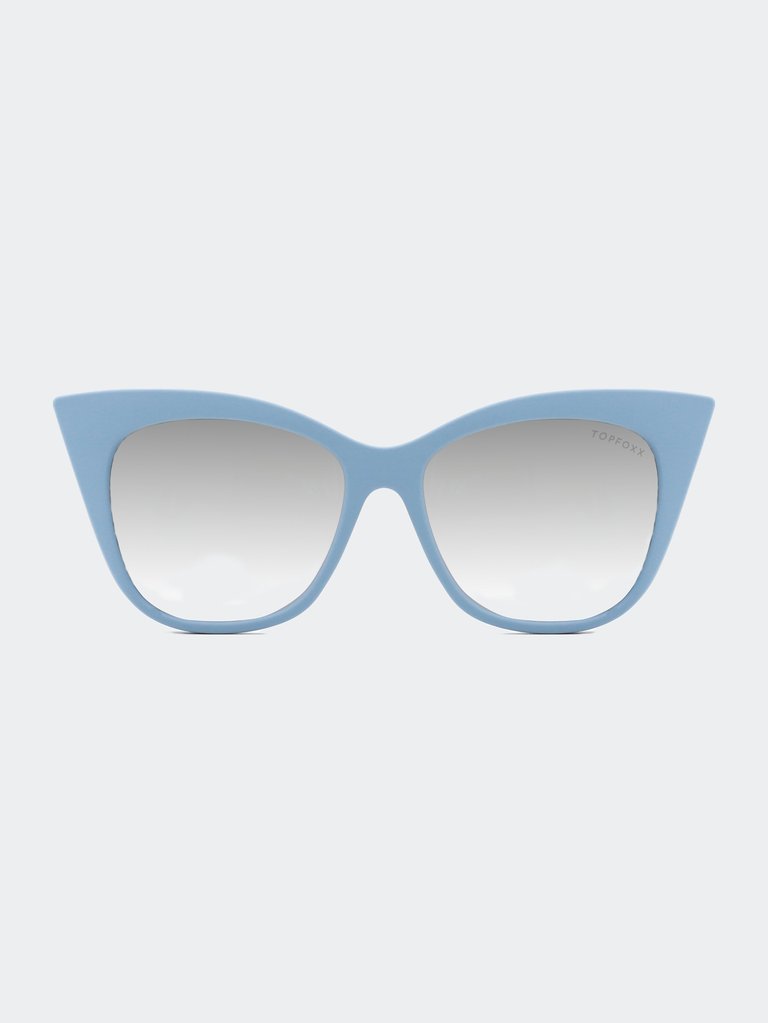 Venice Cateye Sunglasses - Blue/Silver - Blue - Silver