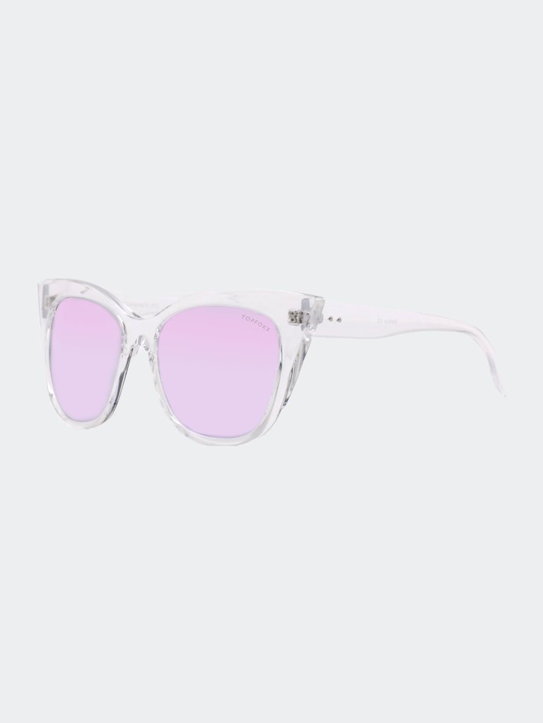Venice Cateye Sunglasses - Clear Purple