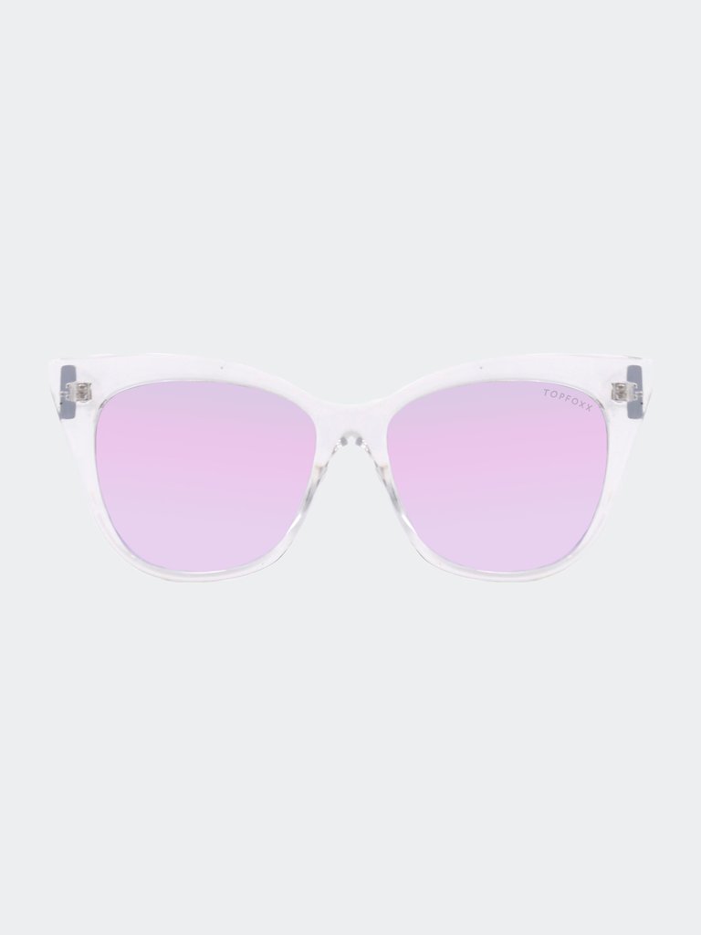 Venice Cateye Sunglasses - Clear Purple - Clear Purple