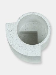 Platform Planters, Yin Yang Planter Set (One Medium Graphite and One Small White)