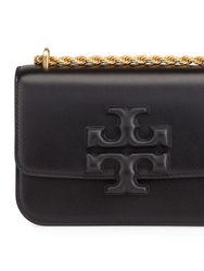 Eleanor Convertible Leather Shoulder Bag Handbag - Black - Black