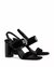 Eleanor Pave Heel Sandal - Black