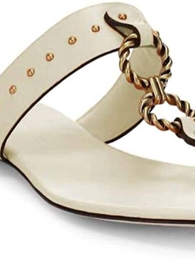 Tory Burch Footwear Vintage Plaque Leather Thong Sandals product
