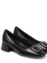 Georgia Leather Pump Shoes - Perfect Black