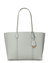 Perry Pebbled Leather Gray Tote Handbag - Feather Gray