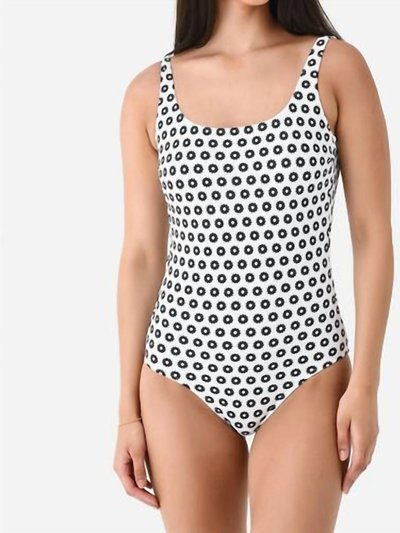 Tory Burch Printed Tank One Piece Swimsuit - Black/White product