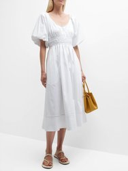 Scoop Neck Dress - White