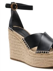 Selby 105Mm Wedge Espadrille Sandal - Perfect Black