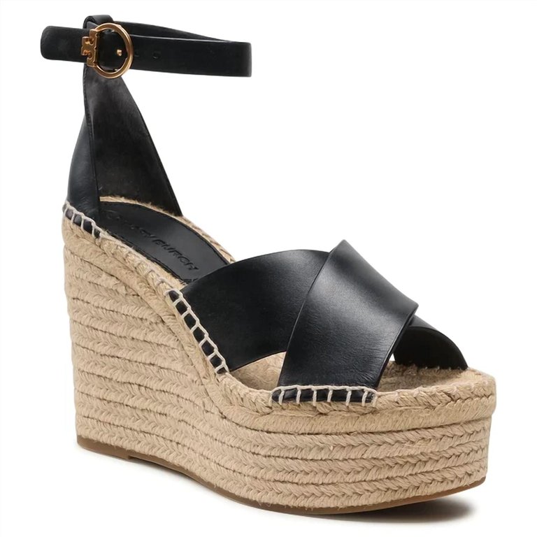 Selby 105Mm Wedge Espadrille Sandal - Perfect Black