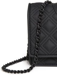 Women's Fleming Matte Chain Wallet - Black