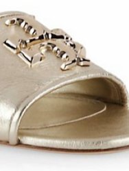 Women'S Footwear Eleanor Square Toe Leather Slide - Spark Gold