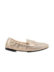 Women'S Footwear Gold Rhinestones Ballet Loafer - Cream