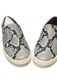 Women's Slip On Sneaker Stamped Printed Leather - Roccia