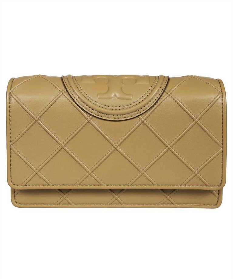 Women'S Soft Flemming Chain Leather Wallet - Pebblestone