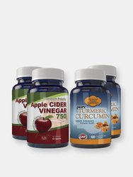 Apple Cider and Turmeric Extract (2 Set Of Combo)