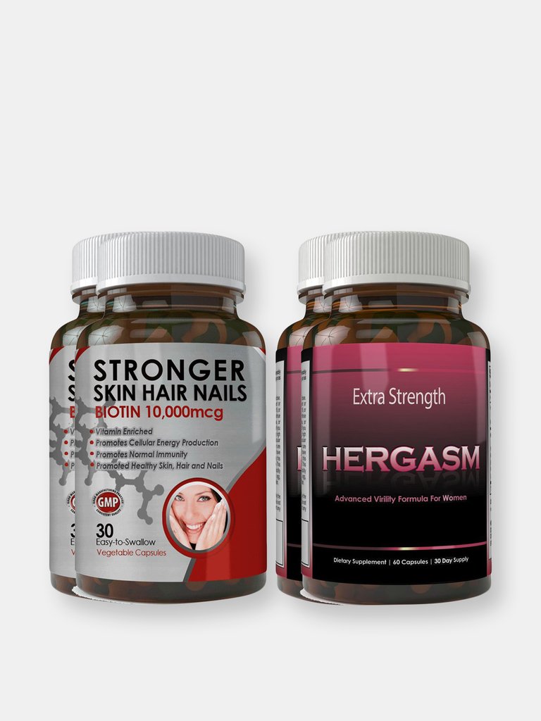 Biotin 10,000mcg and Hergasm Combo Pack