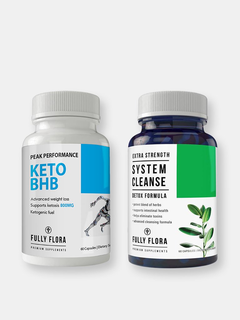Fully Flora Keto BHB and System Cleanse Combo Pack