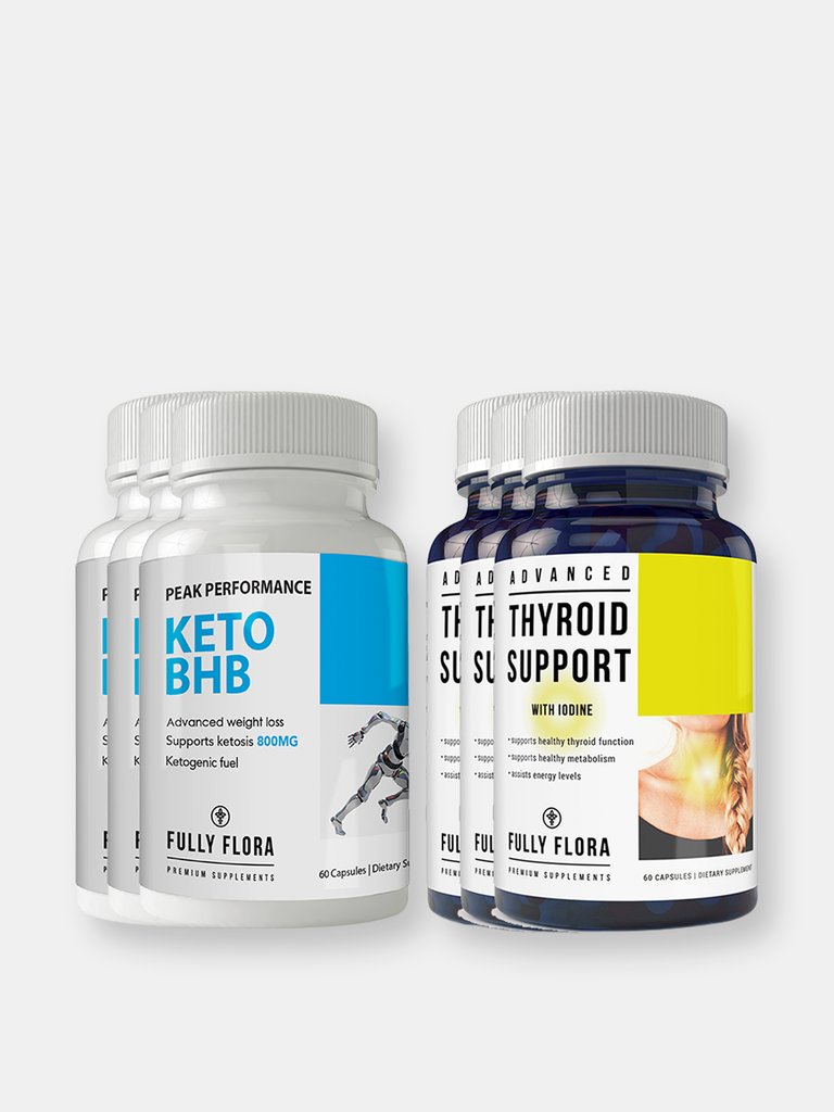 Fully Flora Keto BHB and Thyroid Support Combo Pack