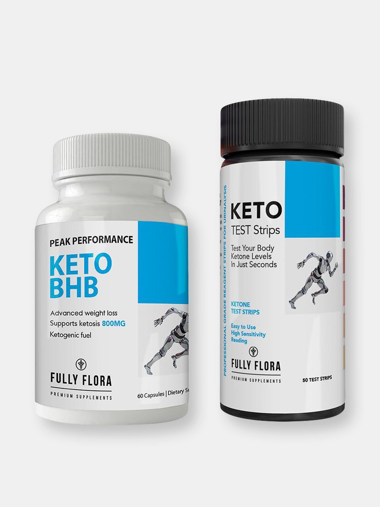 Fully Flora Keto Strips and Keto BHB - 1 Set Of Combo Pack