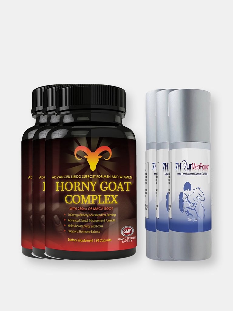 Horny Goat Complex and 7Hour Men Power Combo Pack