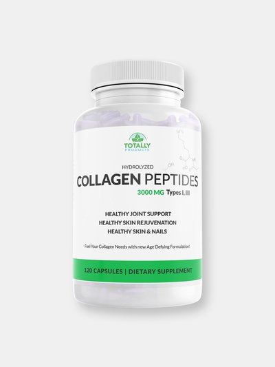 Totally Products Hydrolyzed Collagen Peptides 750mg - Protein Powder - 1 Bottle Of 120 Capsules product