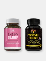 Skinny Sleep and Total Test Testosterone Booster Combo Pack